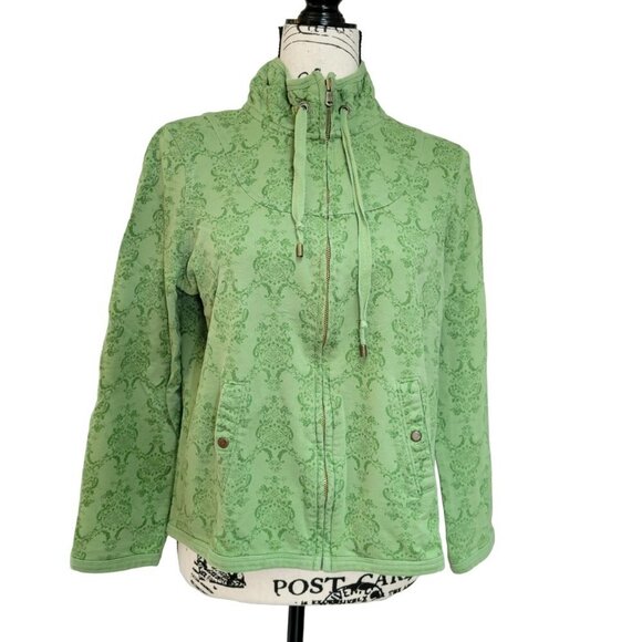 Charter Club Petite Green Zip Up Jacket - Size M - Picture 1 of 12